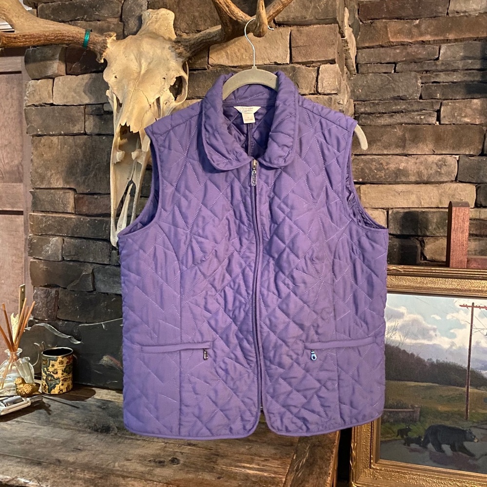 Christopher & Banks Purple Puffy Vest